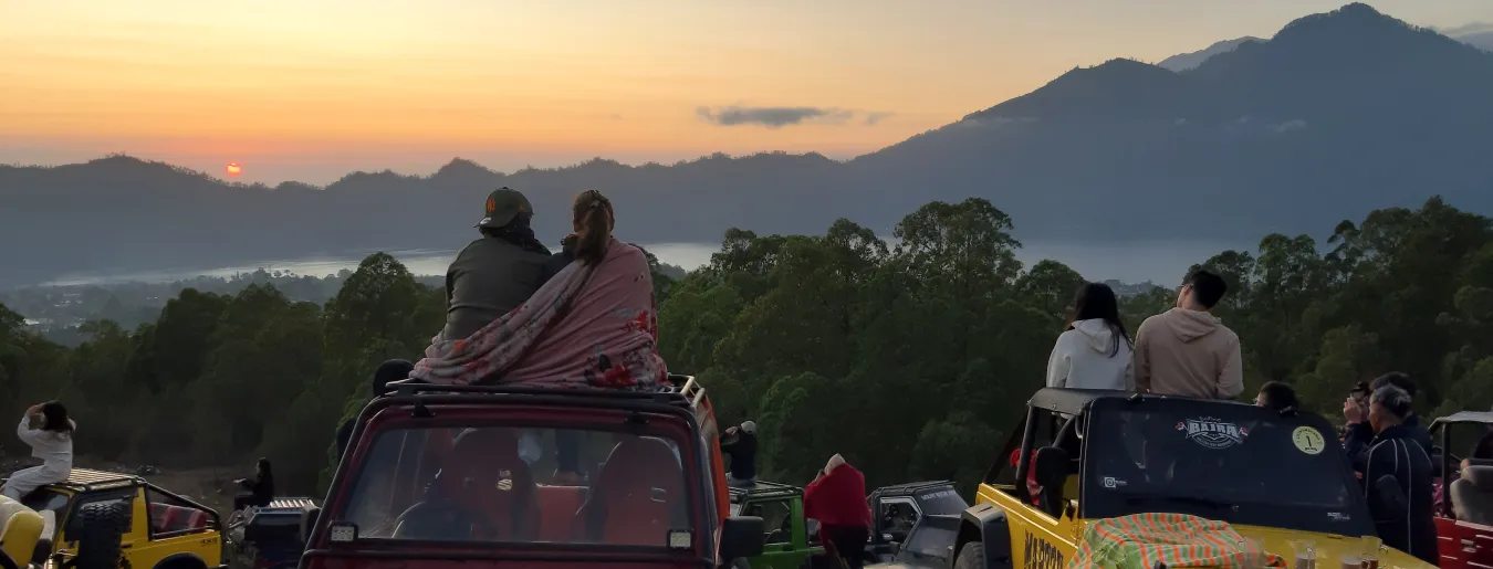 Combo Mount Batur Sunrise Jeep & Bali ATV Quad Bike or Rafting Tour