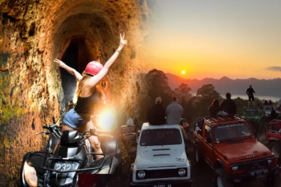 Combo Mt Batur Sunrise Jeep and Bali ATV Quad Bike Exiting Tour Tour