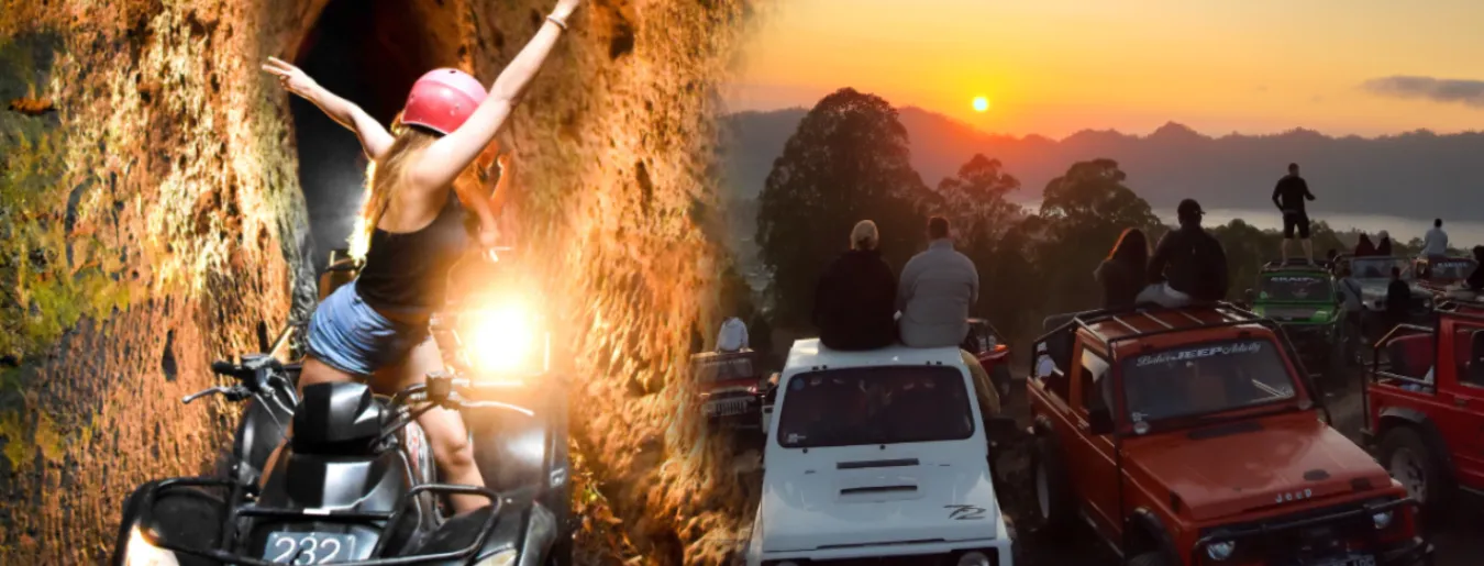 Combo Mt Batur Sunrise Jeep and Bali ATV Quad Bike Adventure Tour