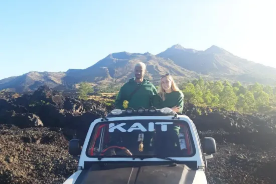 Mount Batur Black Lava Jeep Tour with Private Transfer from Outside Ubud