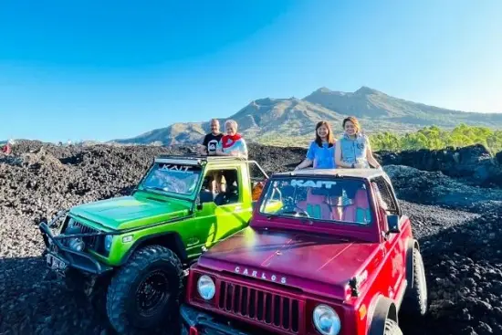 Mount Batur Black Lava Jeep Tour with Ubud Private Transfer