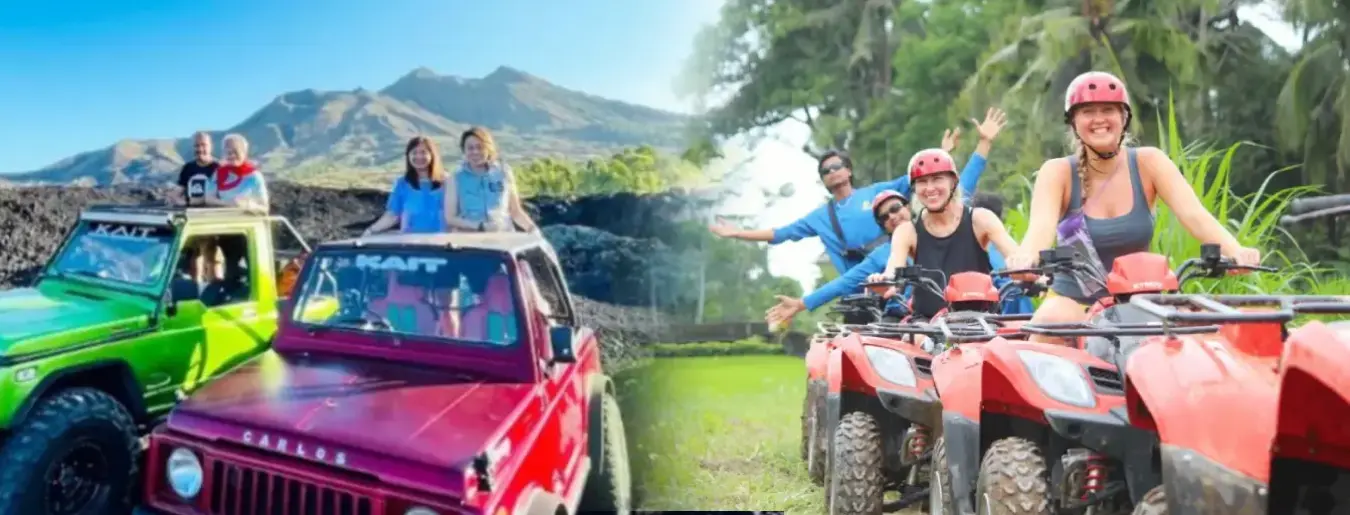 Combo Mt Batur Black Lava Jeep Tour and Bali ATV Quad Bike Adventure Tour