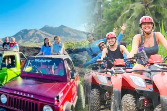 Combo Mt Batur Black Lava Jeep Tour and Bali ATV Quad Bike Adventure Tour